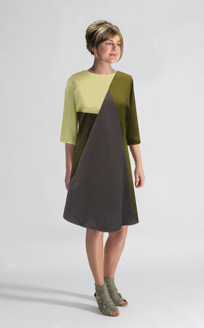 Colourblock Dress - Paper Sewing Pattern - Sew Different - Simplifi Fabric