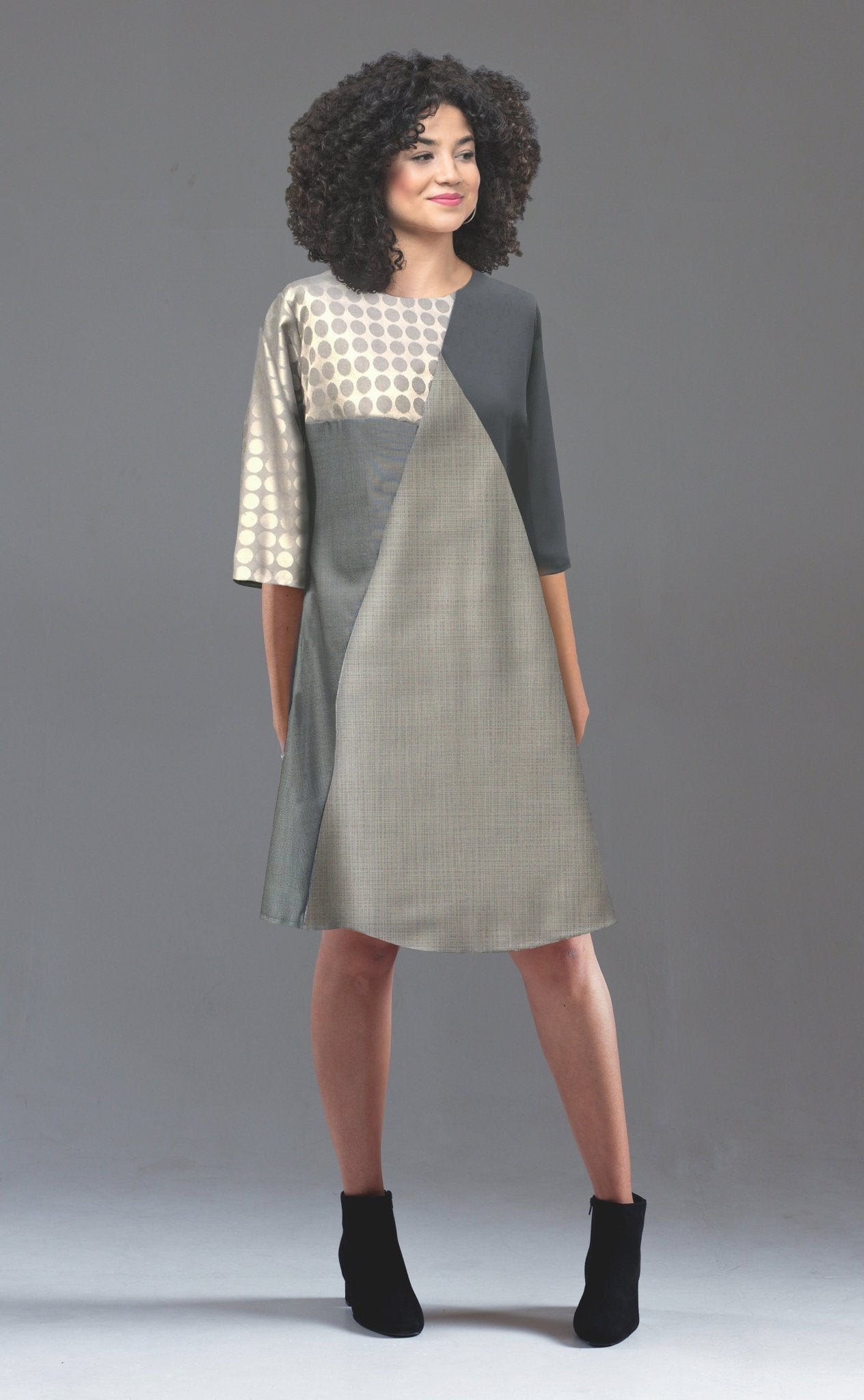 Colourblock Dress - Paper Sewing Pattern - Sew Different - Simplifi Fabric