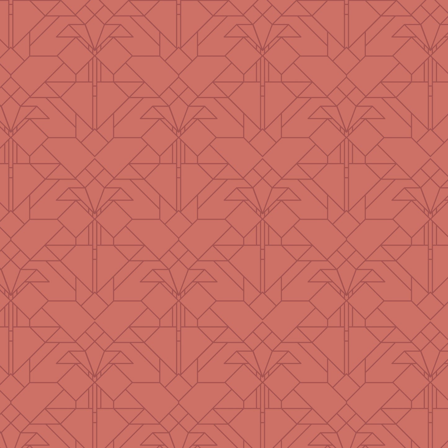 Coonley Tulip - Bright - FLW Tone On Tone - Frank Llyod Wright - Cloud 9 Fabrics - Poplin - Simplifi Fabric