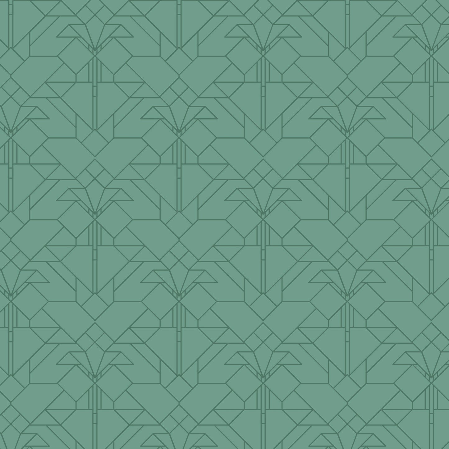 Coonley Tulip - Water - FLW Tone On Tone - Frank Llyod Wright - Cloud 9 Fabrics - Poplin - Simplifi Fabric