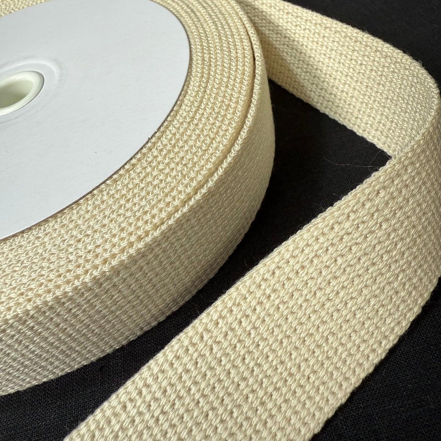 30mm Webbing - Cream - Japanese Import (sold per meter)