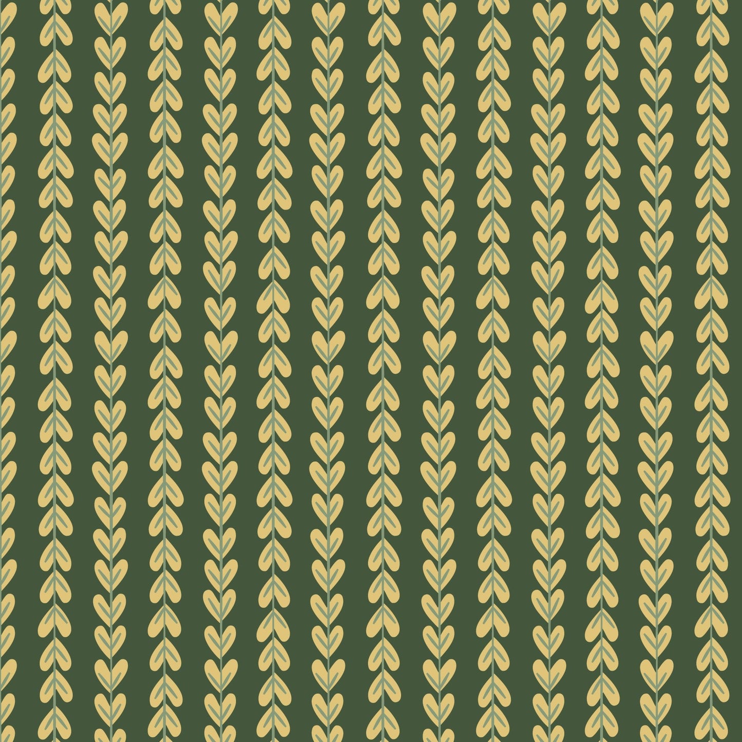 Creeping Vines - Green - Naturally Wild - Ann Gardner - Cloud 9 Fabrics - Poplin - Simplifi Fabric