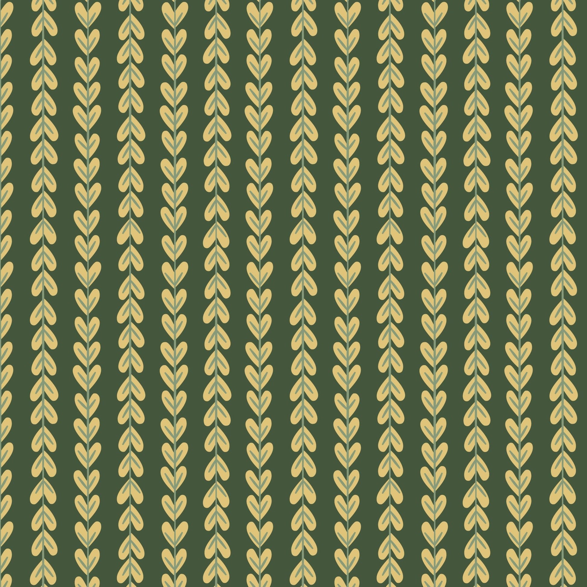 Creeping Vines - Green - Naturally Wild - Ann Gardner - Cloud 9 Fabrics - Poplin - Simplifi Fabric