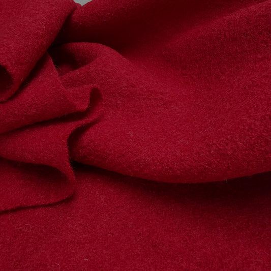 Italian Boiled Wool - Crimson