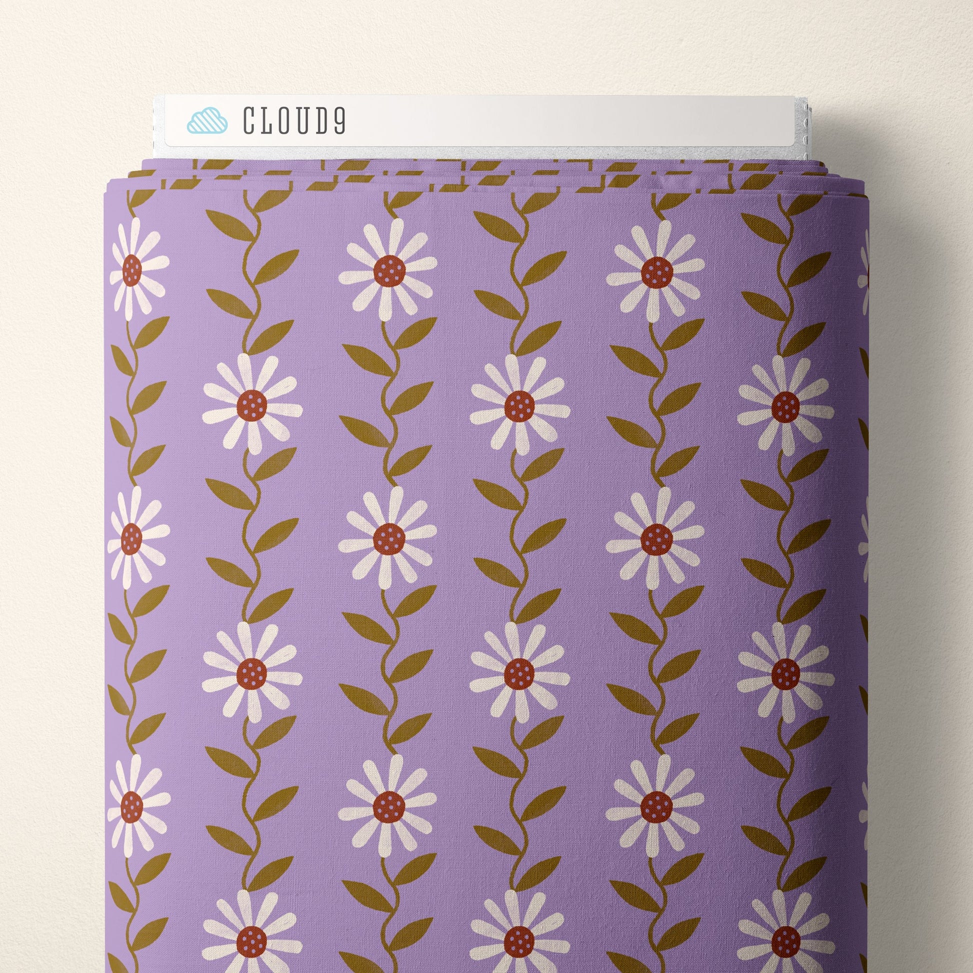 Daisy May - Lilac - Retro Meadow - Sophie Rowe - Cloud 9 Fabrics - Poplin - Simplifi Fabric