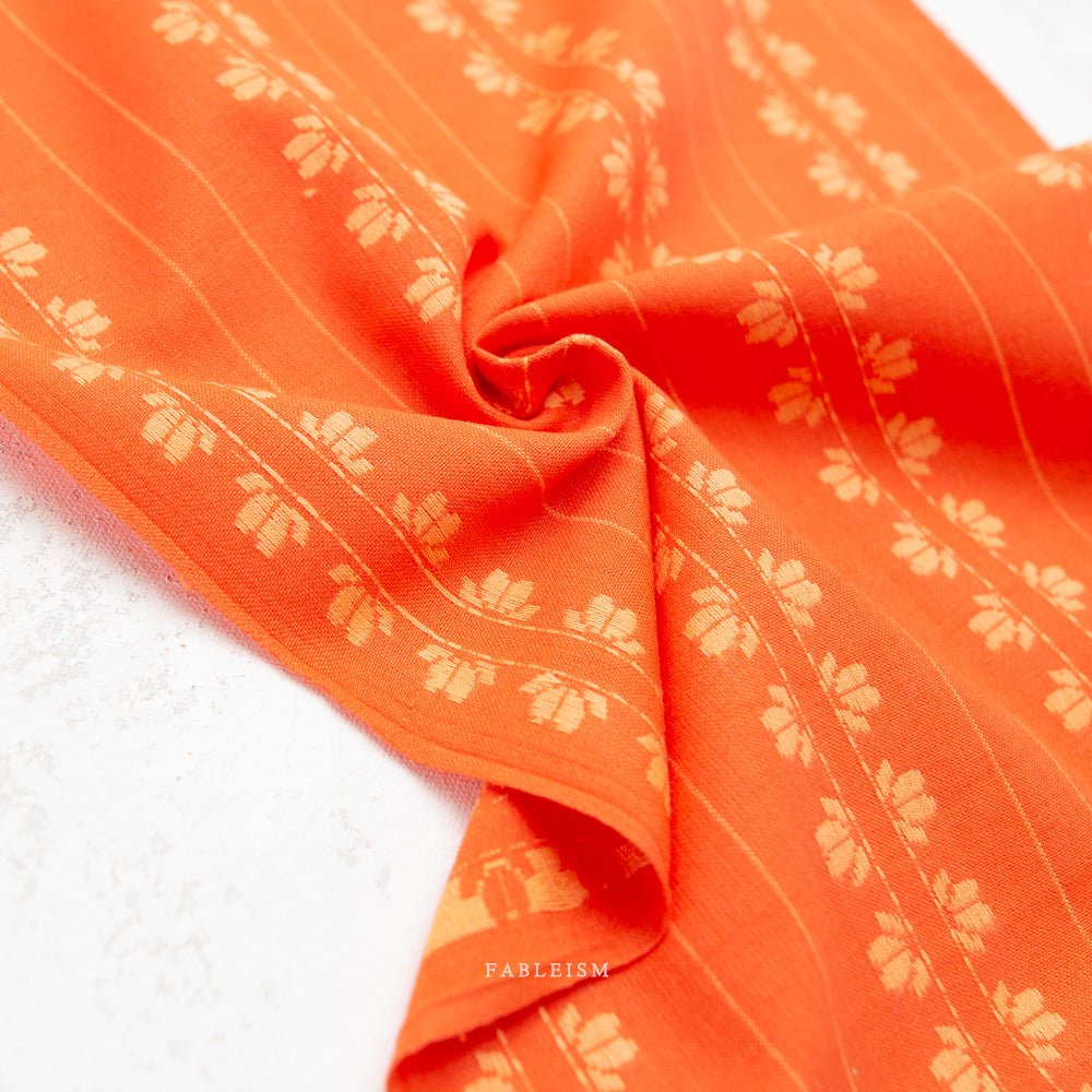 Deco Stripe - Firecracker - Fine & Dandy - Fableism Supply Co. - Simplifi Fabric