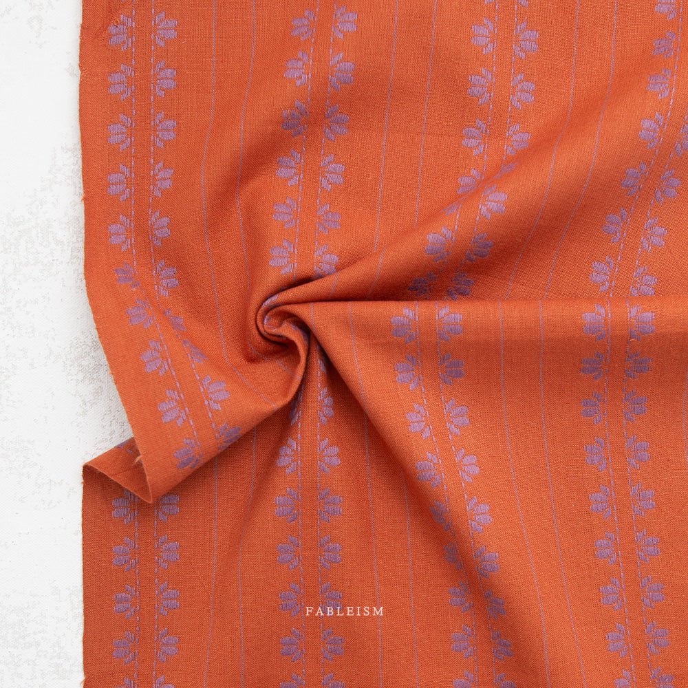 Deco Stripe - Spice - Fine & Dandy - Fableism Supply Co. - Simplifi Fabric