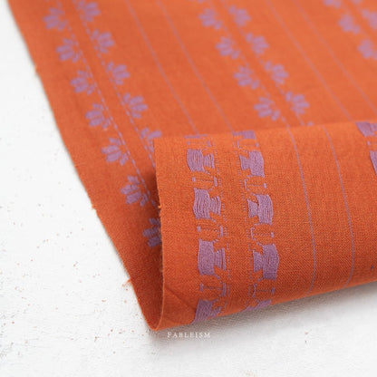 Deco Stripe - Spice - Fine & Dandy - Fableism Supply Co. - Simplifi Fabric