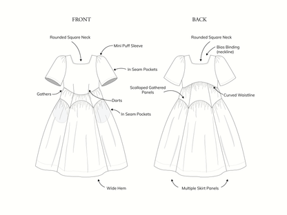 DELFT Dress PDF Sewing Pattern - Madswick - Simplifi Fabric