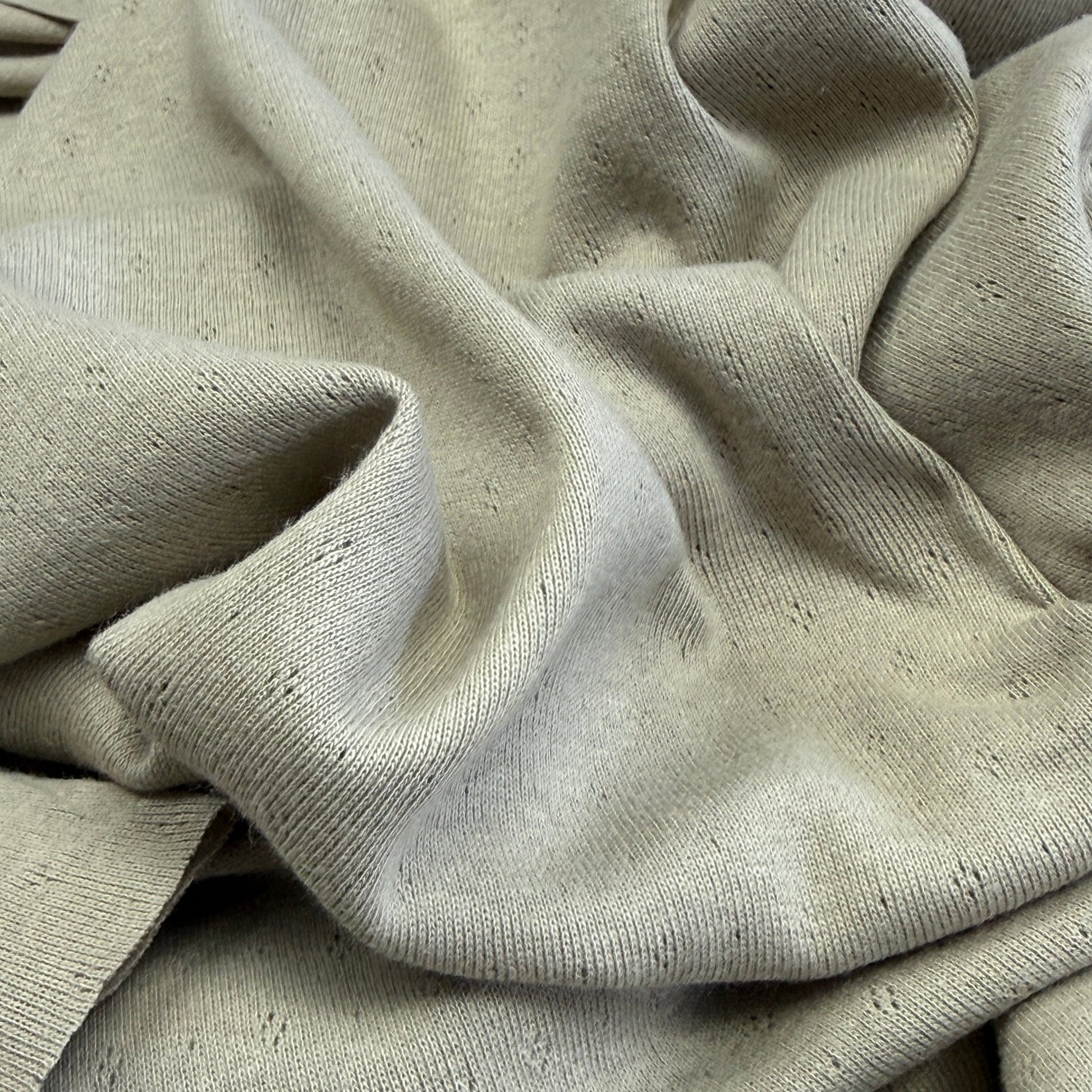 Delicate Diamonds Pointelle Knit Fabric - Organic Cotton - Pale Willow - Simplifi Fabric