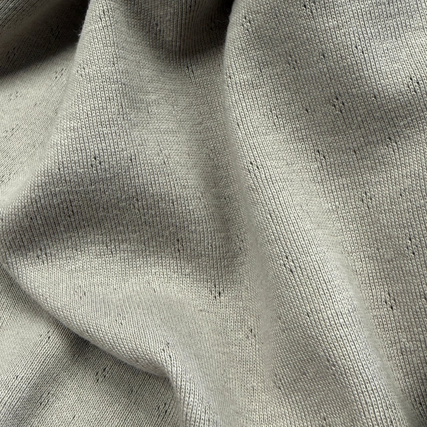 Delicate Diamonds Pointelle Knit Fabric - Organic Cotton - Taupe Mist - Simplifi Fabric