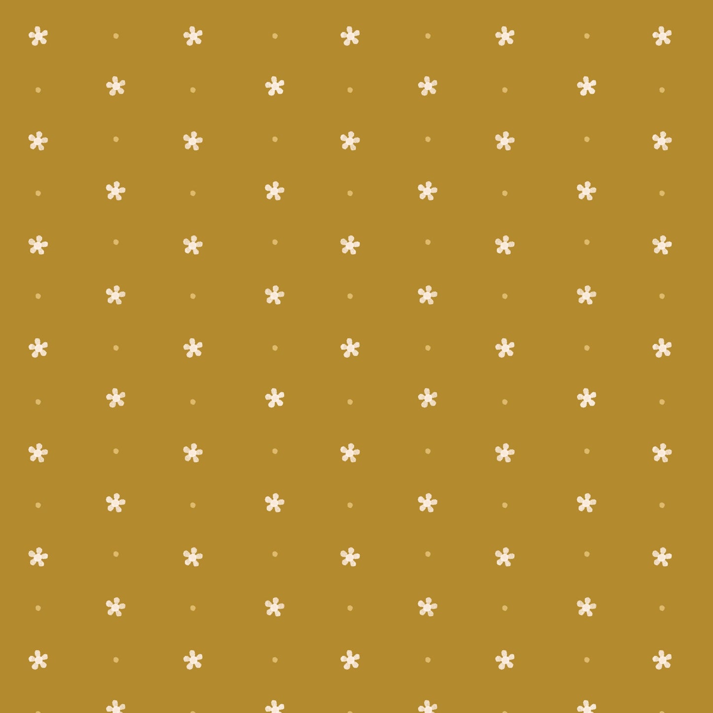 Dottie - Mustard - Retro Meadow - Sophie Rowe - Cloud 9 Fabrics - Poplin - Simplifi Fabric