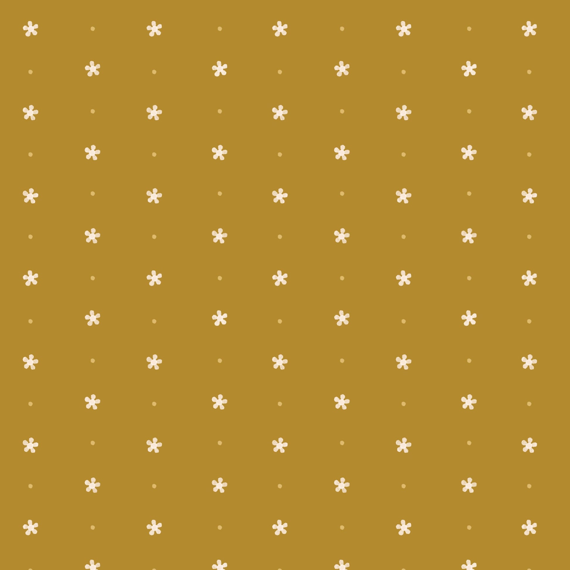 Dottie - Mustard - Retro Meadow - Sophie Rowe - Cloud 9 Fabrics - Poplin - Simplifi Fabric