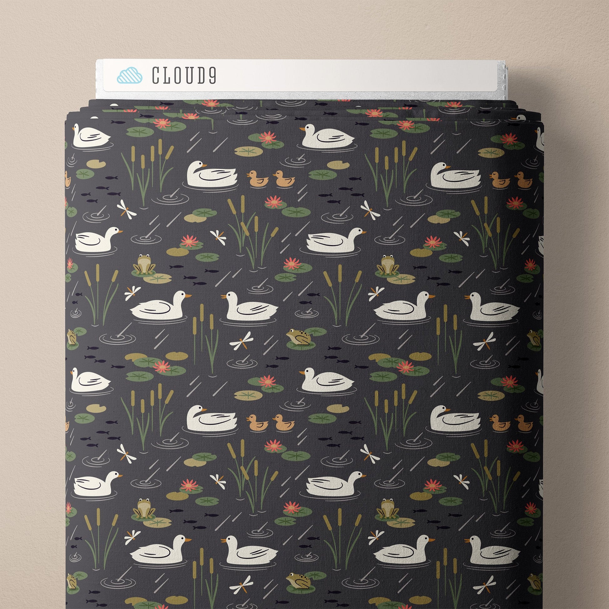 Duck Pond - Spring Showers - Ann Gardner - Cloud 9 Fabrics - Poplin - Simplifi Fabric