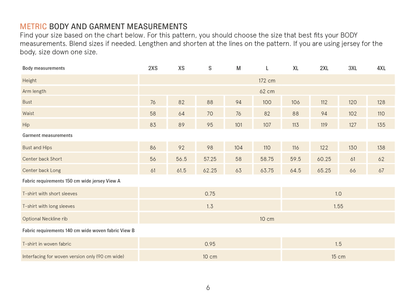 Easy T-Shirt Paper Pattern - Wardrobe by Me - Simplifi Fabric