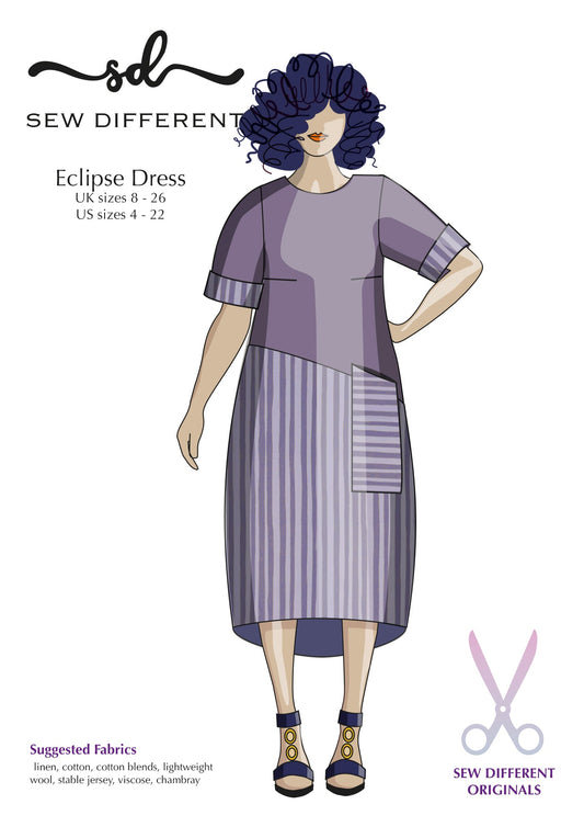Eclipse Dress - Paper Sewing Pattern - Sew Different - Simplifi Fabric