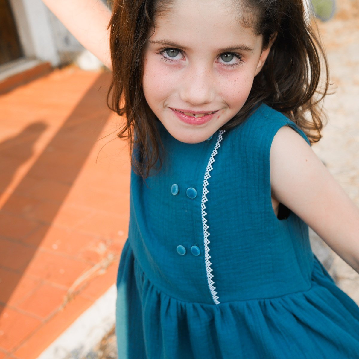 Elona Blouse and Dress Sewing Pattern - Girl 3/12Y - Ikatee - Simplifi Fabric