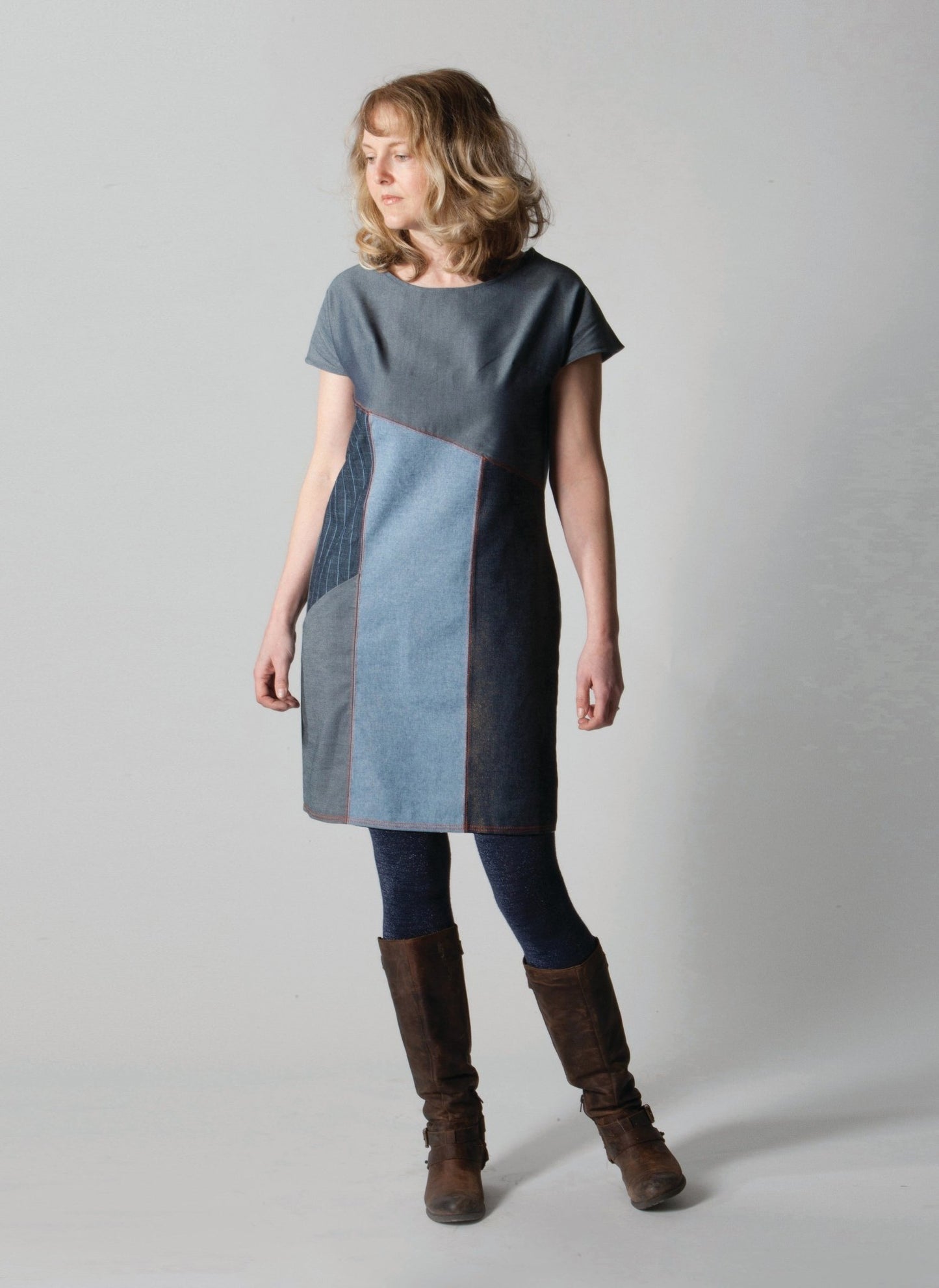 Essential Denim Dress - Paper Sewing Pattern - Sew Different - Simplifi Fabric