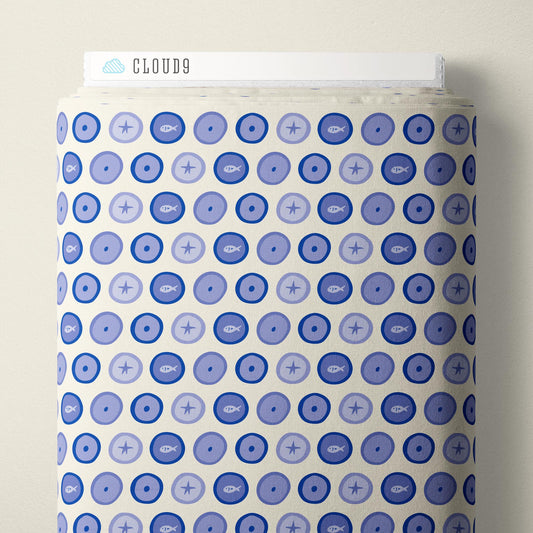 Festival Shields - Ivory - The Iliad - Aidi Riera - Cloud 9 Fabrics - Poplin - Simplifi Fabric