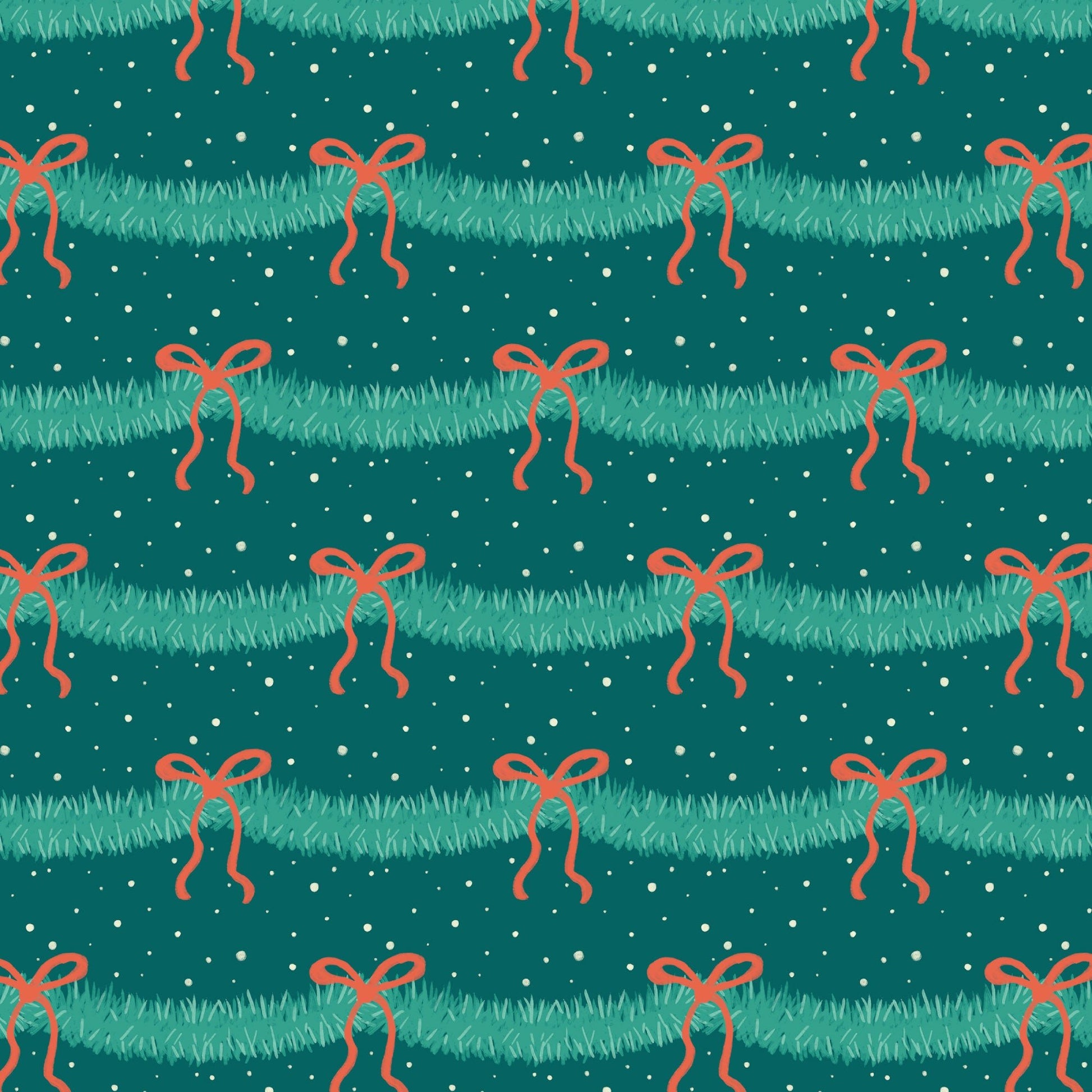 Festive Garland - Bright Holiday - Charla Pettingill - Cloud 9 Fabrics - Poplin - Simplifi Fabric