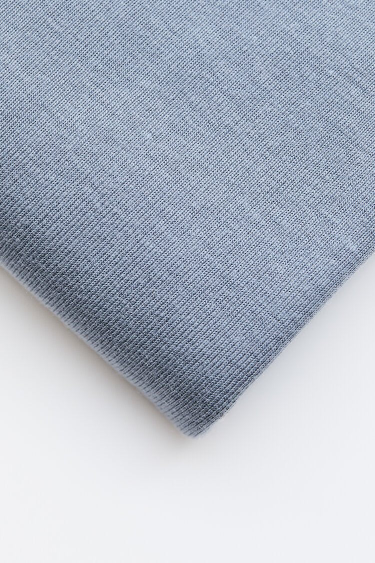 Fine 2x1 Rib Jersey TENCEL™ Lyocell Organic Cotton - OEKO - TEX® - MeetMILK - Sky - Simplifi Fabric