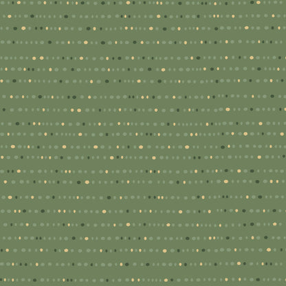 Fireflies - Green - Naturally Wild - Ann Gardner - Cloud 9 Fabrics - Poplin - Simplifi Fabric