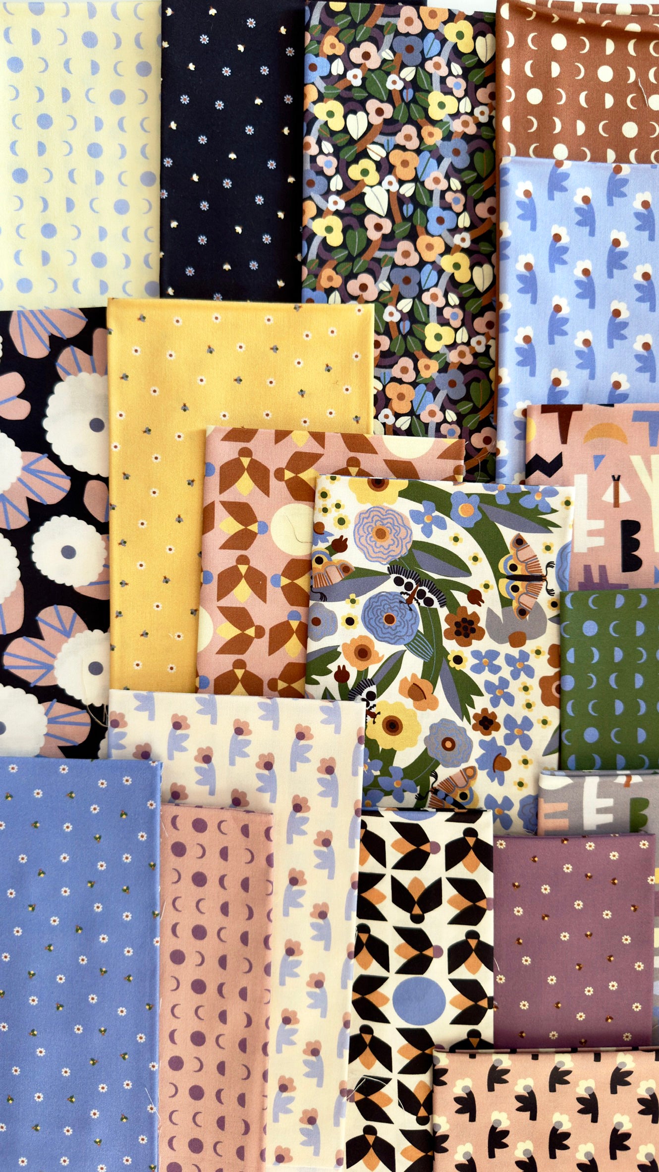 Evening Bloom - Ivory - Firefly Moon - Leah Duncan - Cloud 9 Fabrics - Poplin