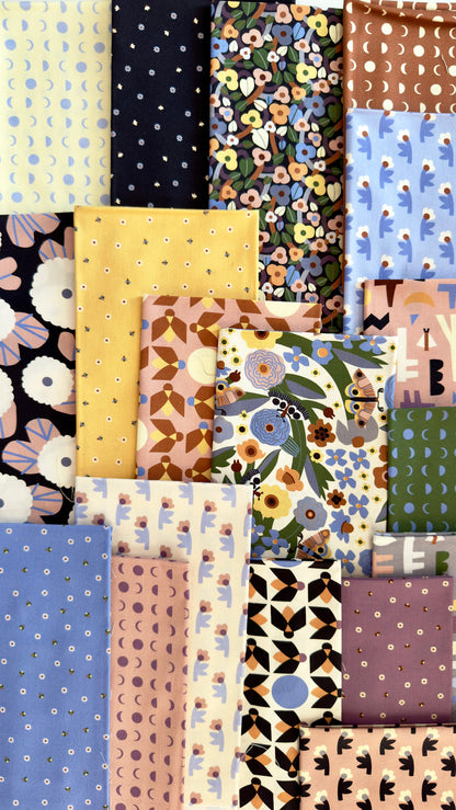 Evening Bloom - Ivory - Firefly Moon - Leah Duncan - Cloud 9 Fabrics - Poplin