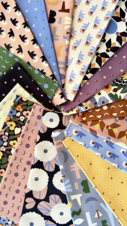 Evening Bloom - Ivory - Firefly Moon - Leah Duncan - Cloud 9 Fabrics - Poplin