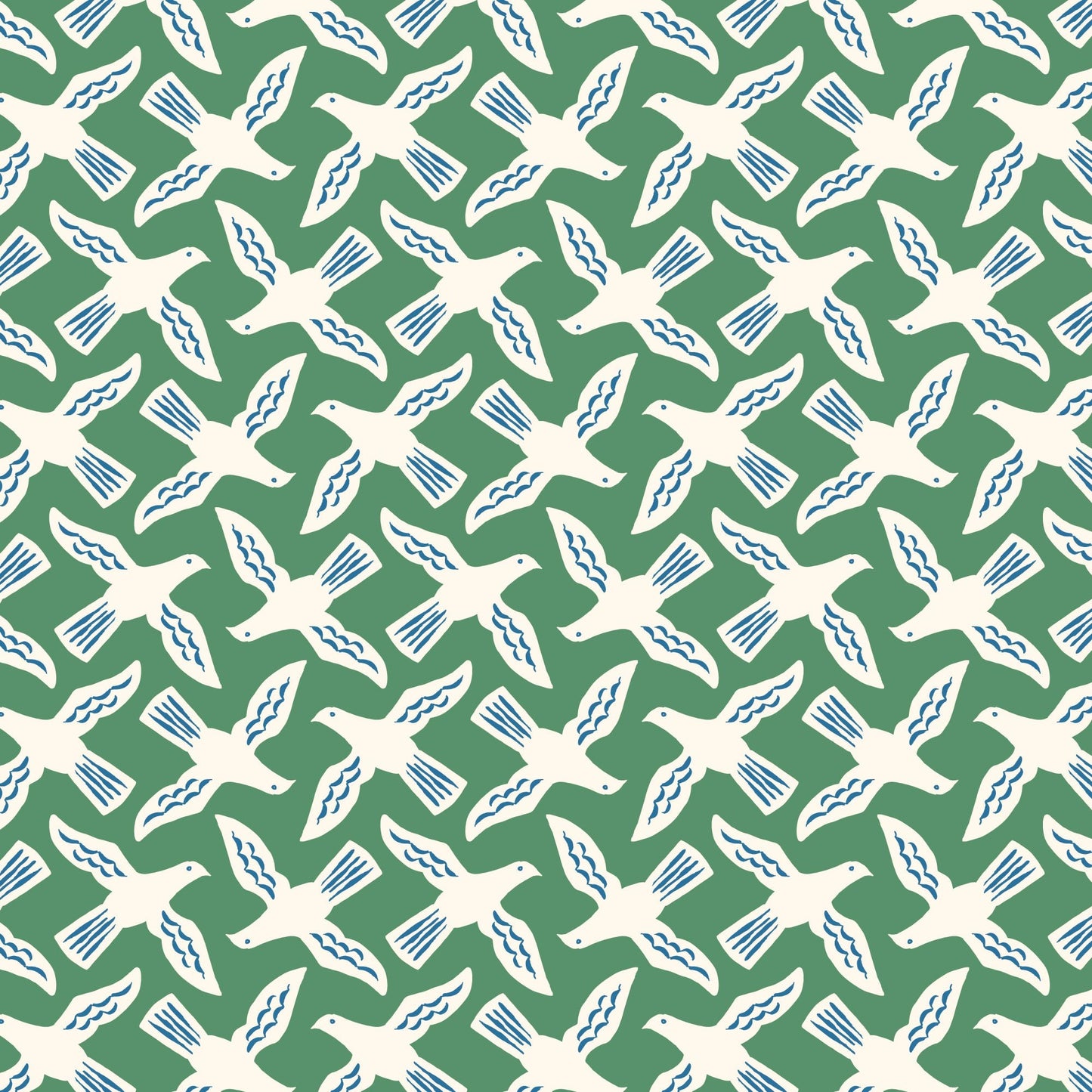 Flock - Green - Orchard Deco - Ariana Martin - Cloud 9 Fabrics - Poplin - Simplifi Fabric