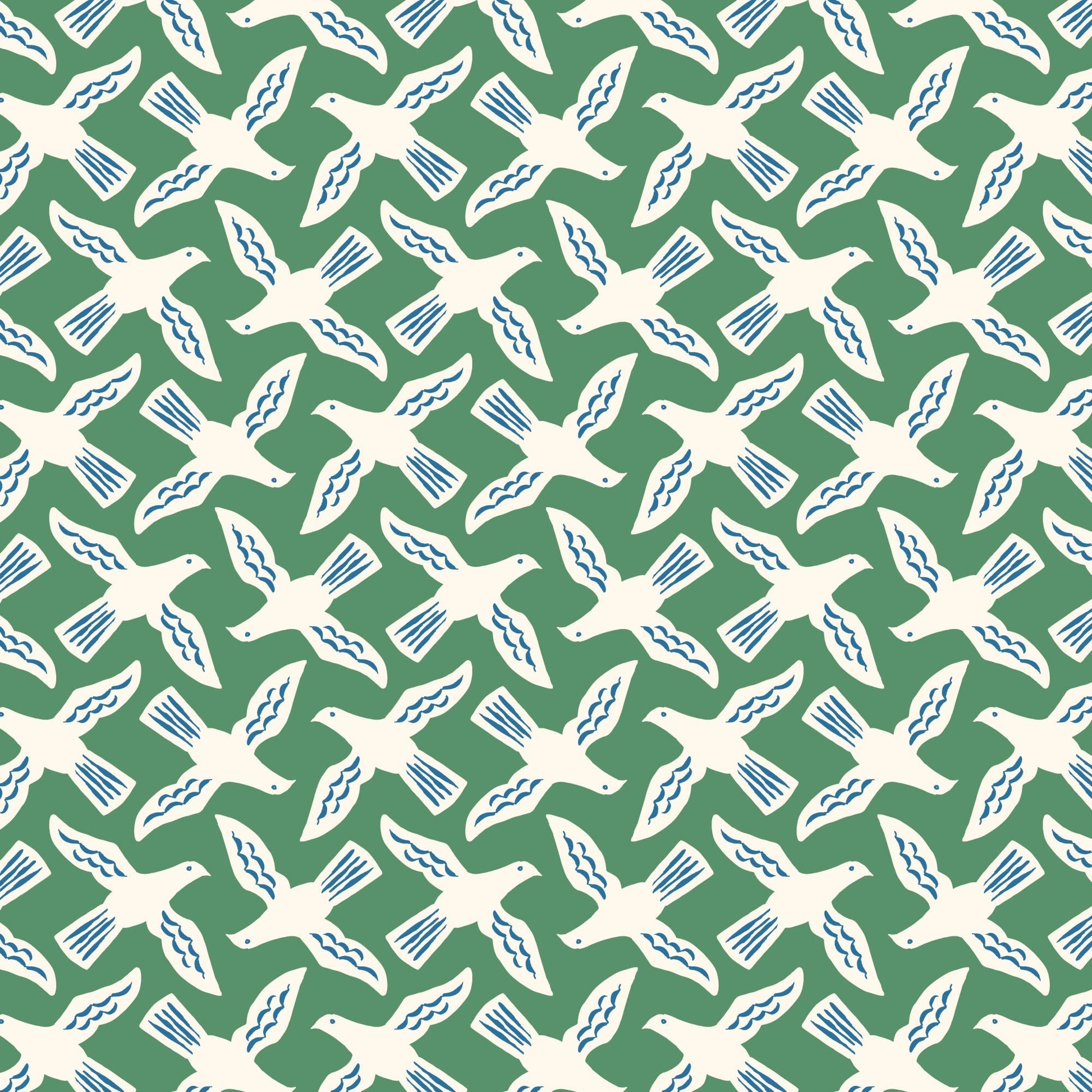 Flock - Green - Orchard Deco - Ariana Martin - Cloud 9 Fabrics - Poplin - Simplifi Fabric