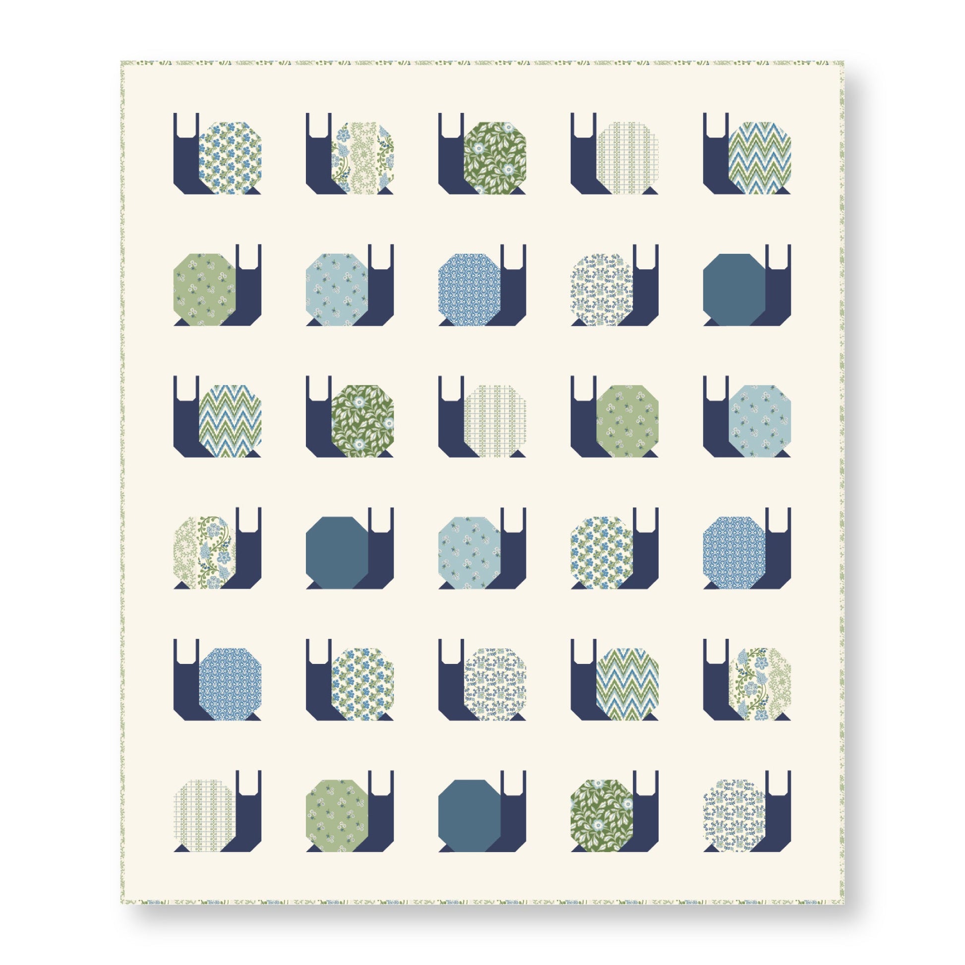 Flowering Lace - Blue - Summer Garden - House Of Haricot - Cloud 9 Fabrics - Poplin - Simplifi Fabric