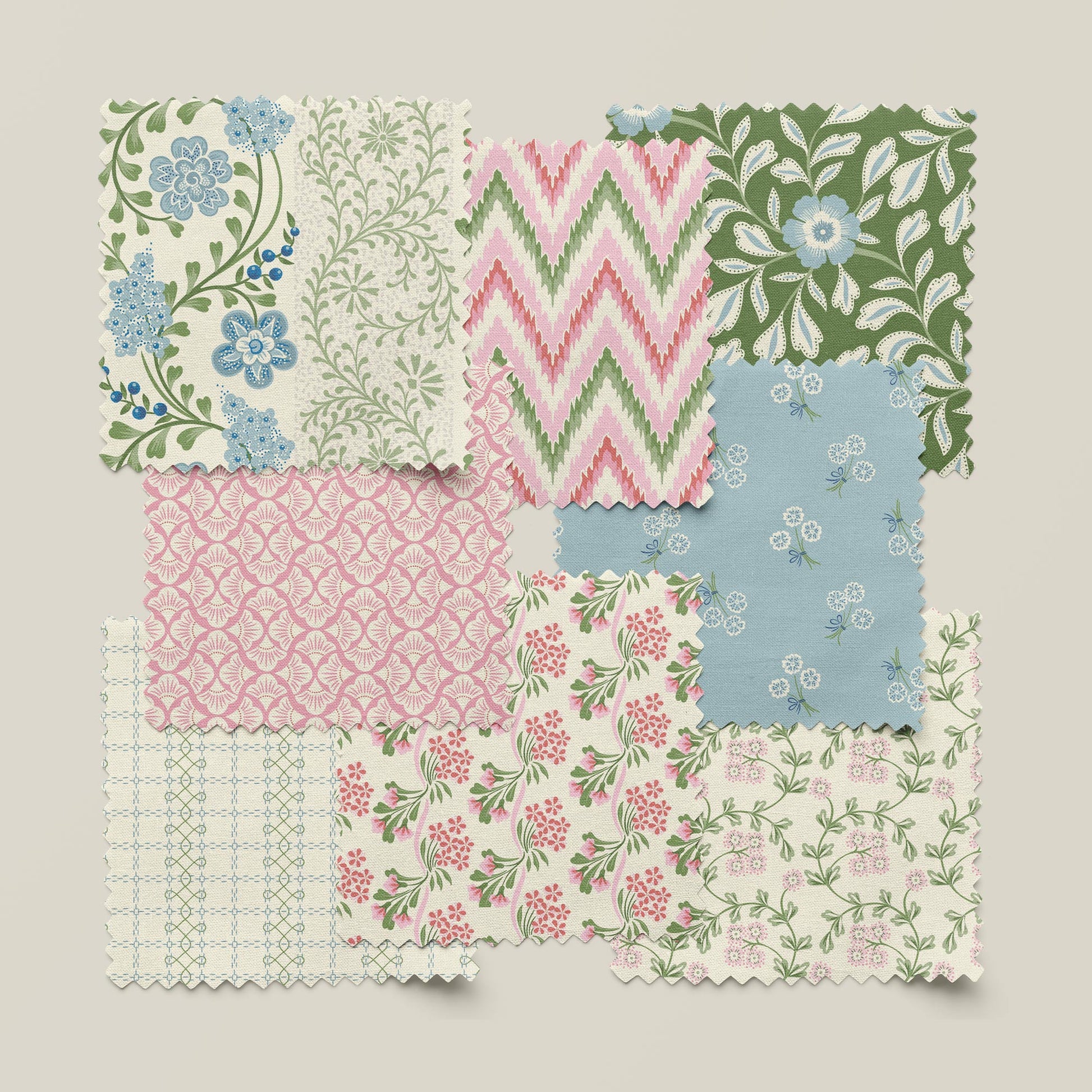 Flowering Lace - Blue - Summer Garden - House Of Haricot - Cloud 9 Fabrics - Poplin - Simplifi Fabric