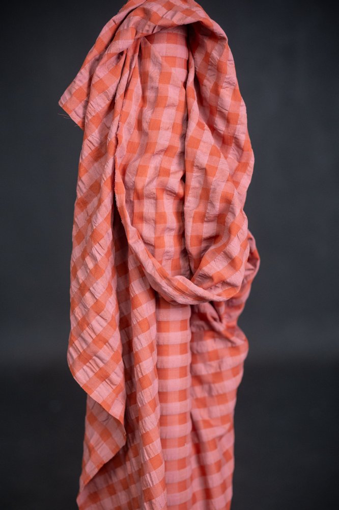 Flush Gingham Seersucker Indian Organic Cotton - Merchant & Mills - Simplifi Fabric