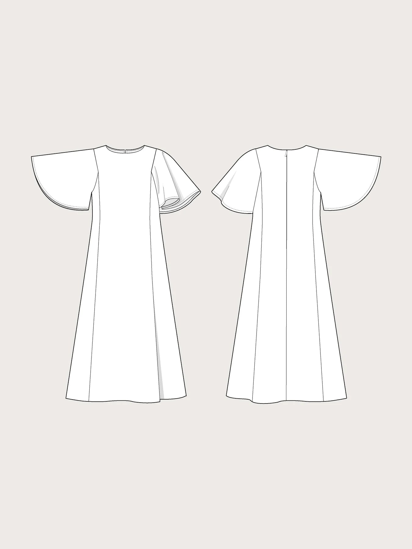 Flutter Sleeve Dress Pattern - The Assembly Line - Simplifi Fabric