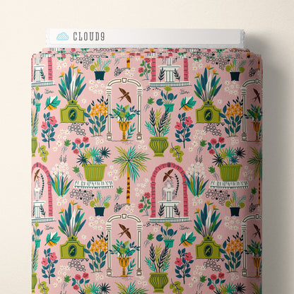Garden - Pink - Bohemian Paradise - Maria Galybina - Cloud 9 Fabrics - Poplin - Simplifi Fabric