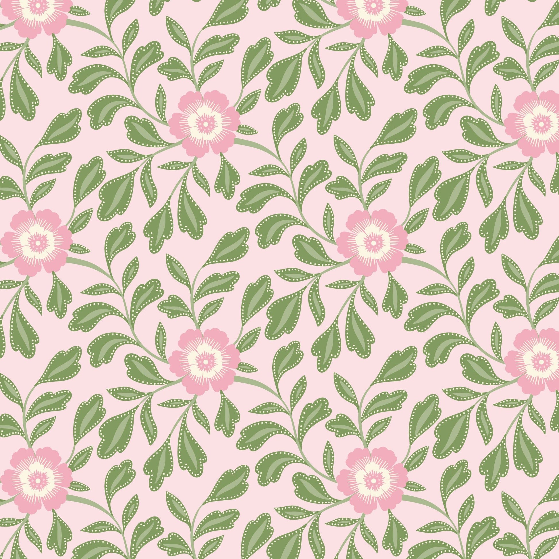 Garden Whispers - Pink - Summer Garden - House Of Haricot - Cloud 9 Fabrics - Poplin - Simplifi Fabric