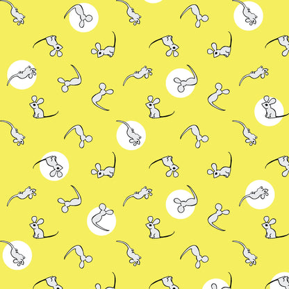 GNM Mouse - Yellow - Goodnight Moon - Margaret Wise Brown - Cloud 9 Fabrics - Poplin - Simplifi Fabric