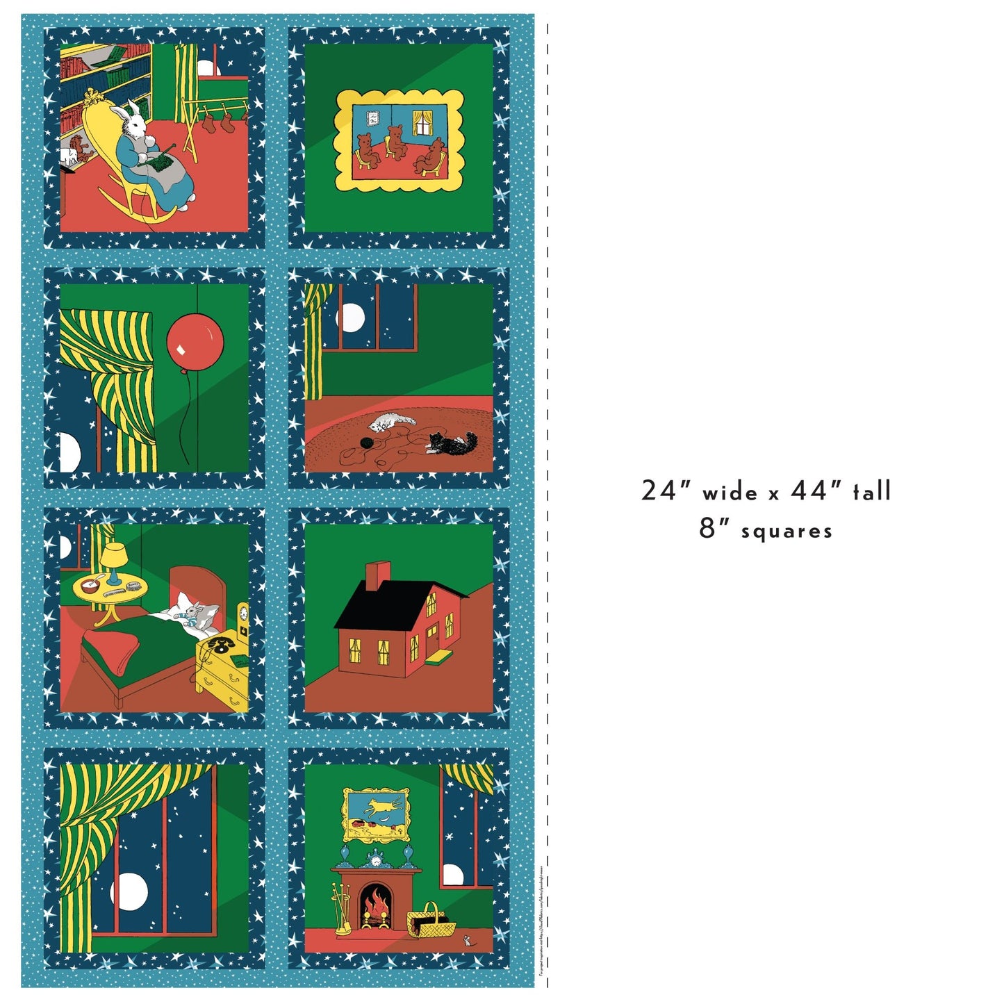 GNM Panel - Goodnight Moon - Margaret Wise Brown - Cloud 9 Fabrics - Poplin (per panel) - Simplifi Fabric