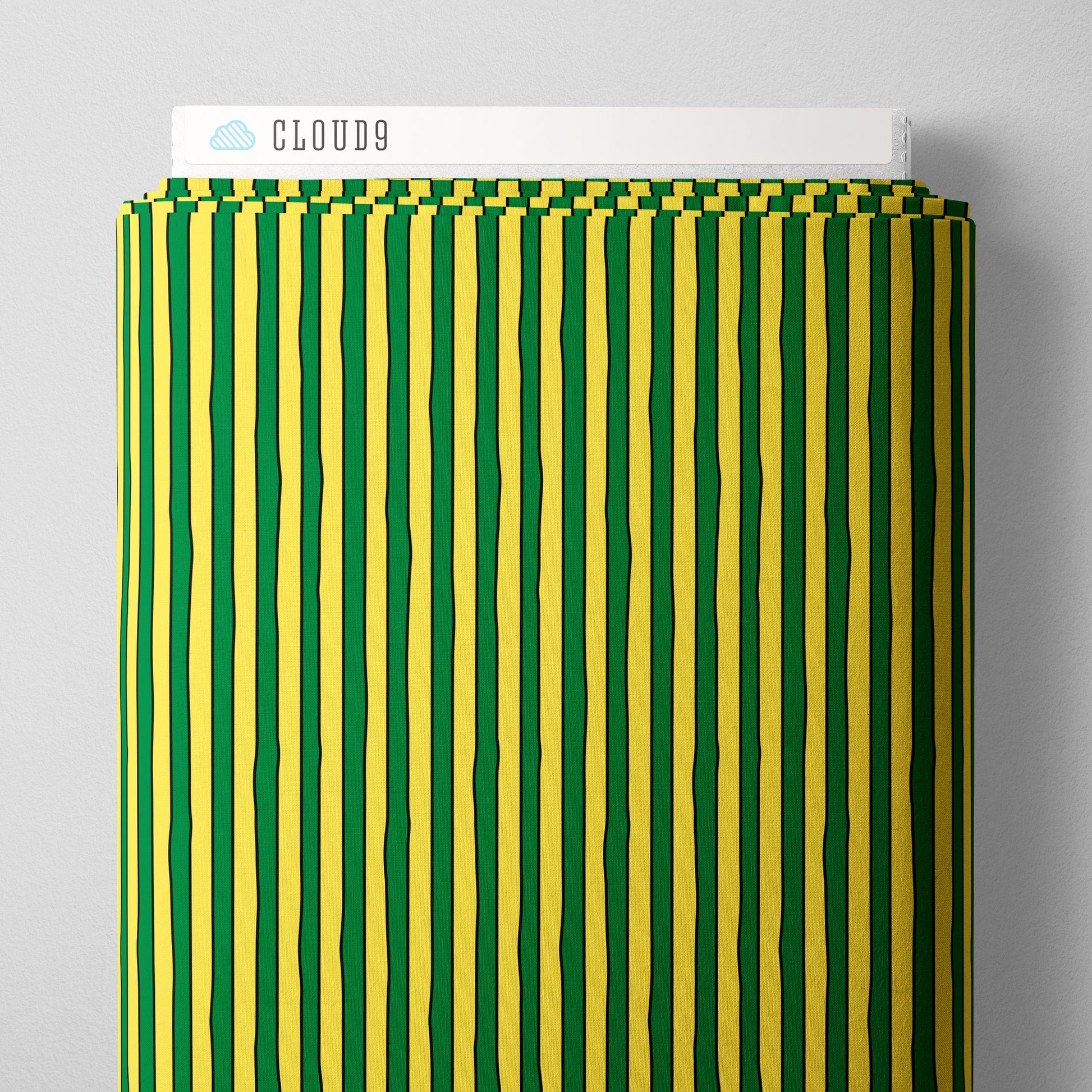 GNM Stripe - Yellow/Green - Goodnight Moon - Margaret Wise Brown - Cloud 9 Fabrics - Poplin - Simplifi Fabric