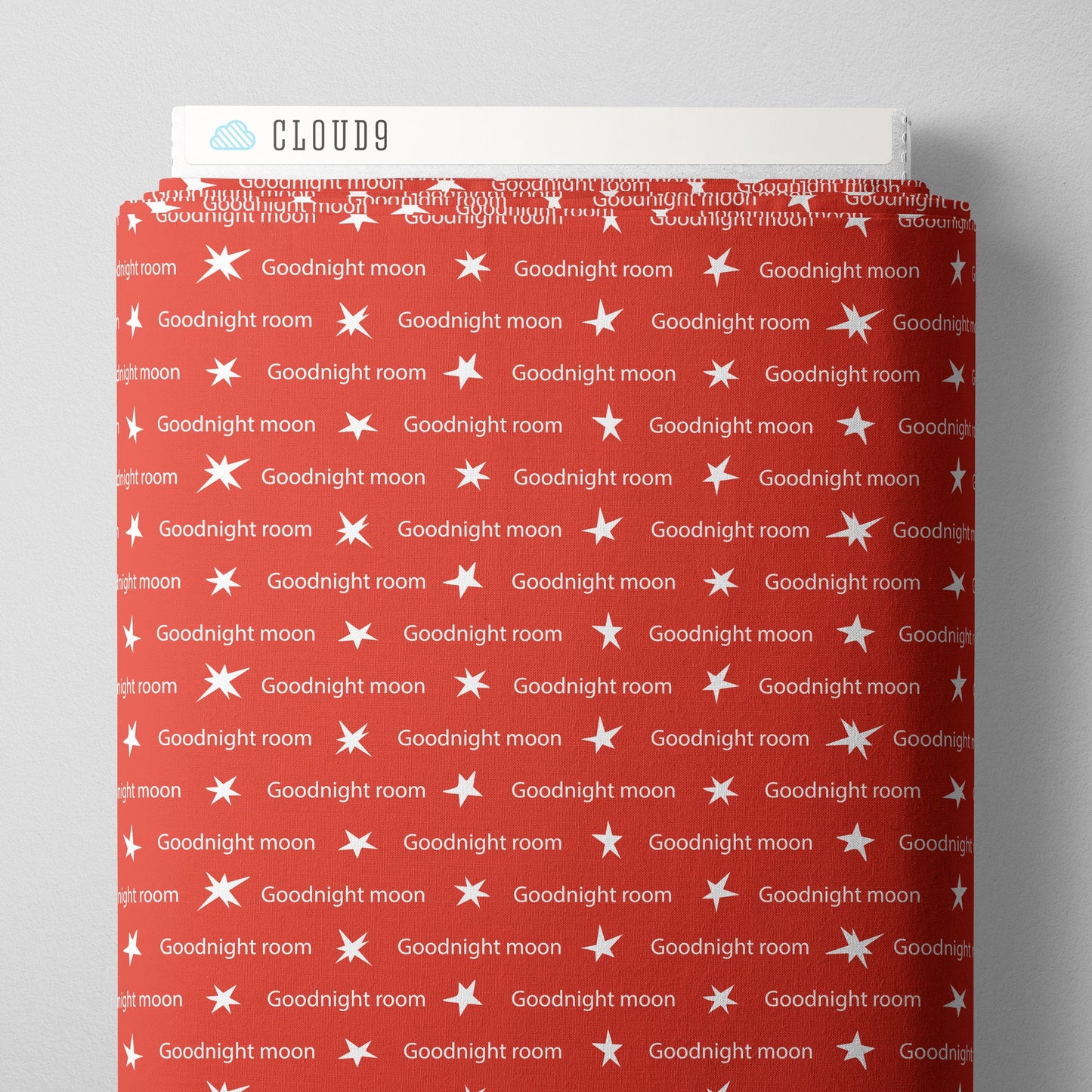 Goodnight Wishes - Red/White - Goodnight Moon - Margaret Wise Brown - Cloud 9 Fabrics - Poplin - Simplifi Fabric
