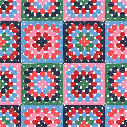 Granny Squares - Autumn Walk - Emily Taylor - Cloud 9 Fabrics - Poplin - Simplifi Fabric