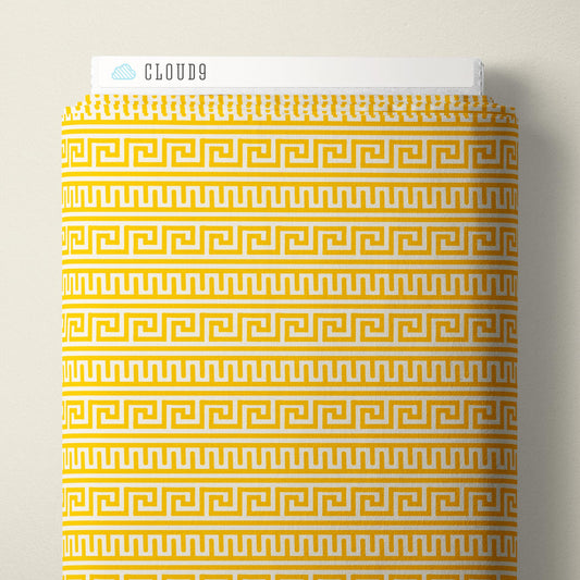 Greek Decor - Yellow - The Iliad - Aidi Riera - Cloud 9 Fabrics - Poplin - Simplifi Fabric