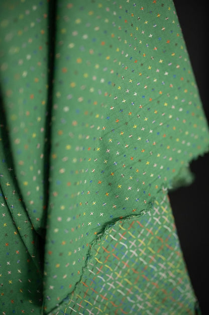 Green Bobbette Cross Indian Cotton - Merchant & Mills - Simplifi Fabric