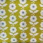 Flowers Cotton-Linen Canvas - Japanese Import - Green Tea/Grey/Natural