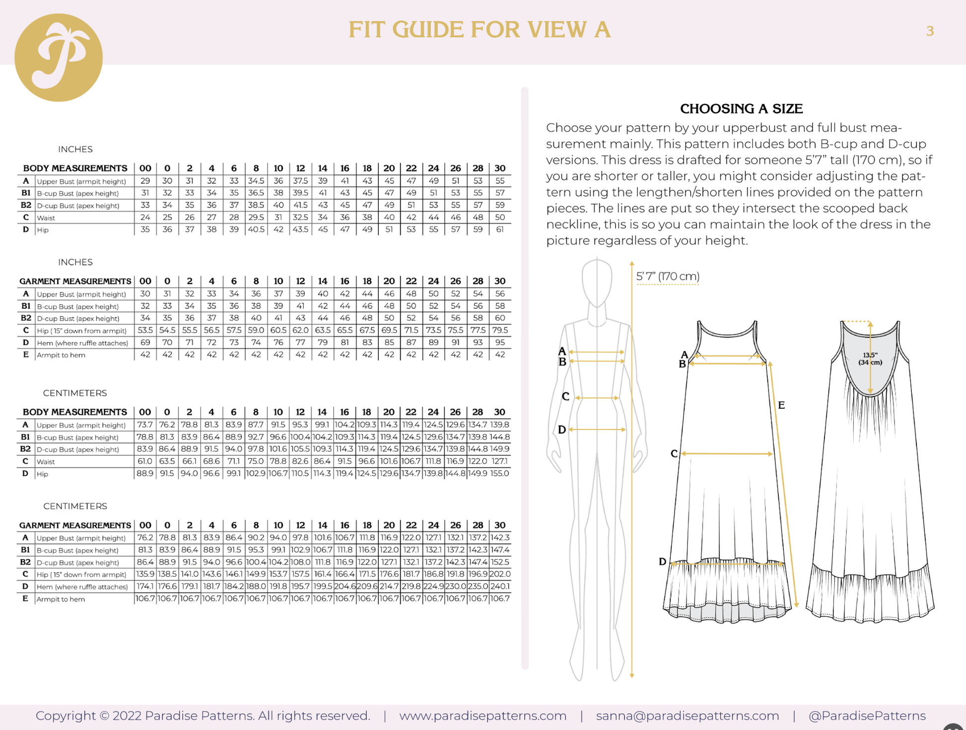 Hallon Dress PDF Pattern - Paradise Patterns - Simplifi Fabric