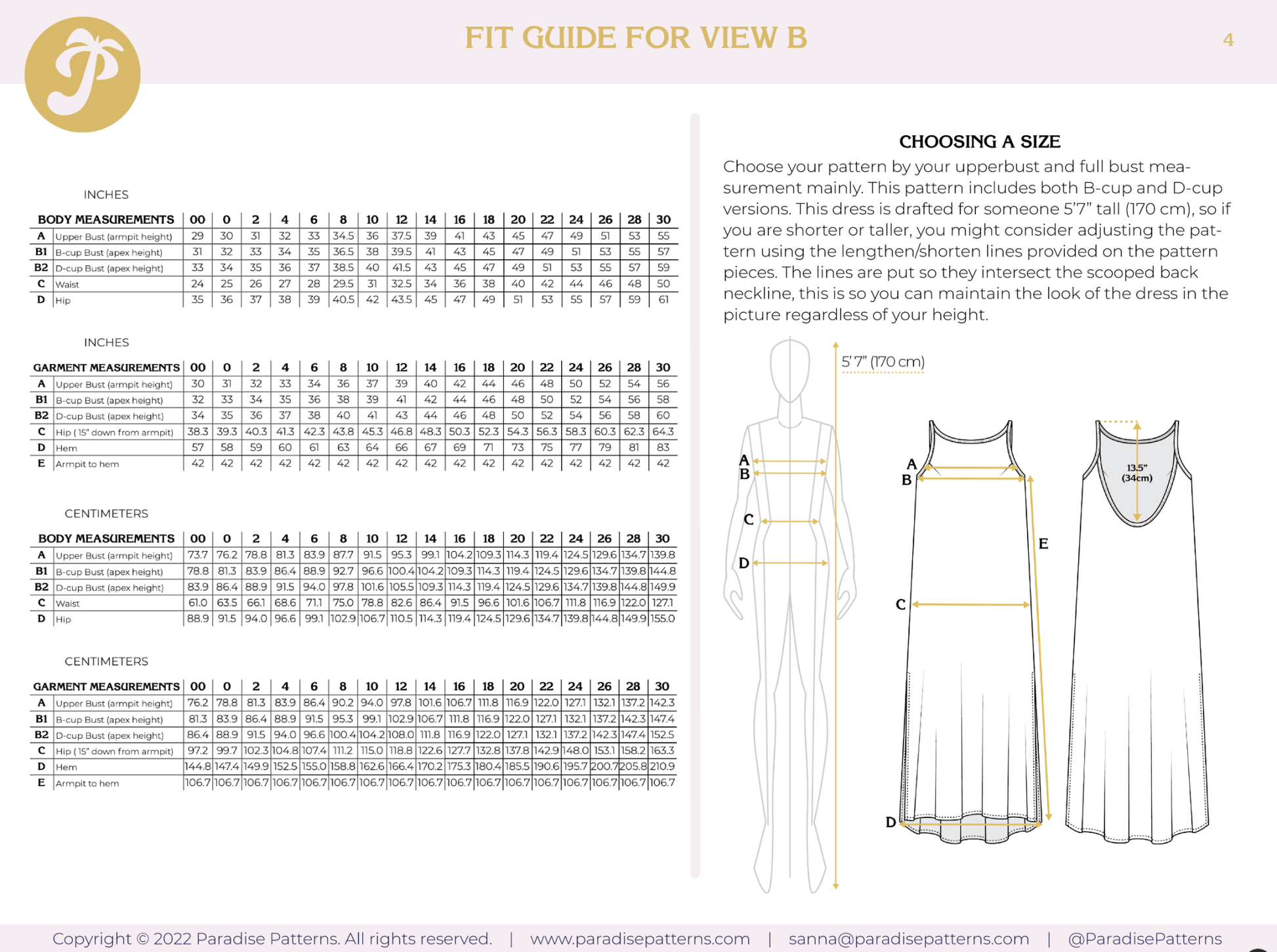Hallon Dress PDF Pattern - Paradise Patterns - Simplifi Fabric