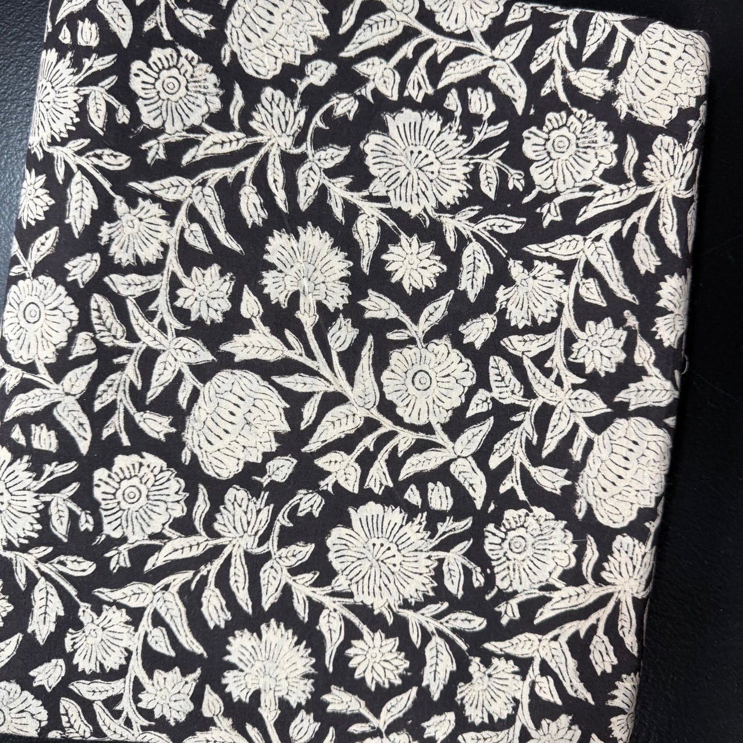 Meadow Black  - Bagru Indian Cotton Block Print