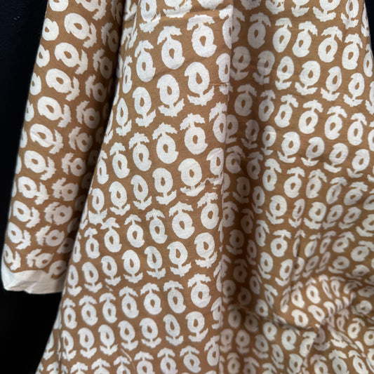 Kora Camel - Bagru Indian Cotton Block Print