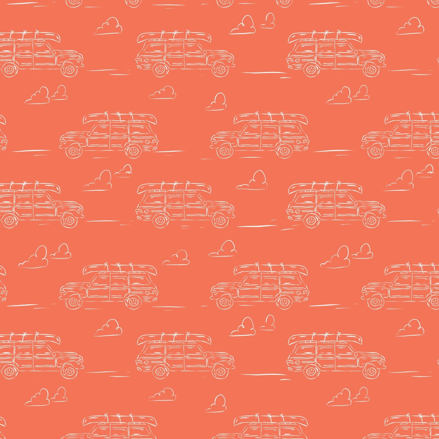 Headed for Adventure - Red - Camp Canine - Krissy Mast - Cloud 9 Fabrics - Poplin - Simplifi Fabric